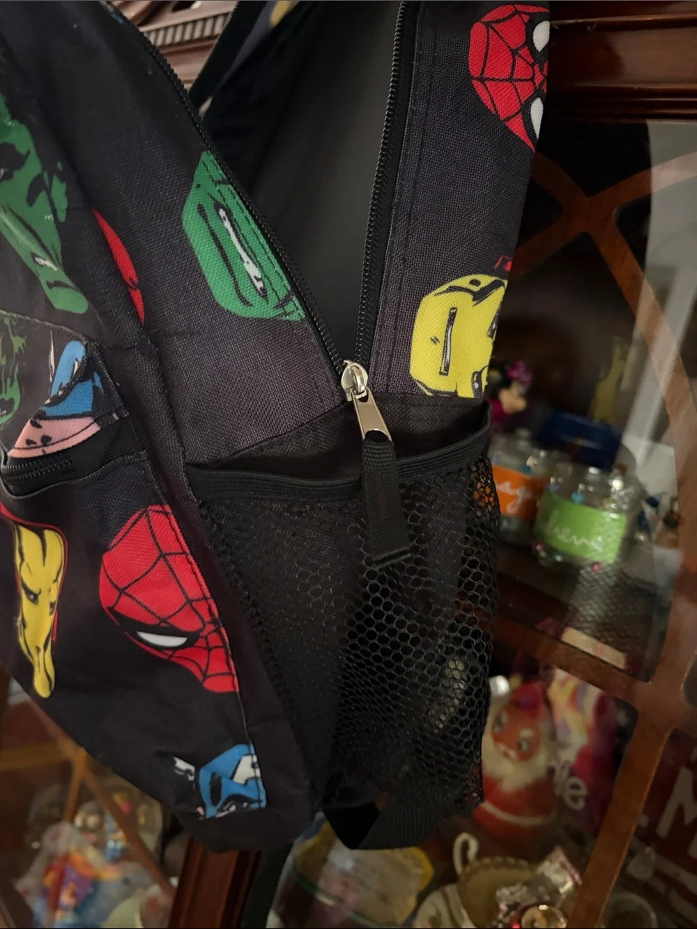 Marvel Kids Backpack with Multi-Color Superhero Faces